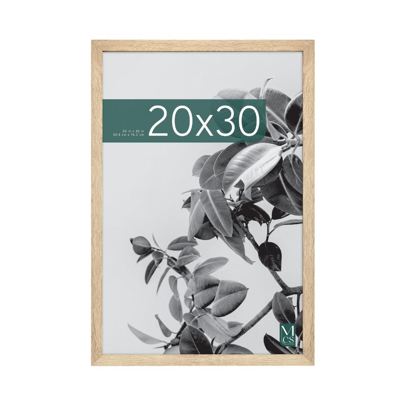 MCS Studio Gallery 20x30 Poster Frame Natural Woodgrain Engineered Wood, Vertical & Horizontal Wall Hanging Large Picture Frame for Photos, Posters & Art Prints (1-Pack) - Image 1